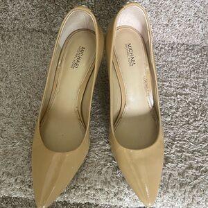 Michael Kors Tan Heels Classic Pointed-Toe Pumps